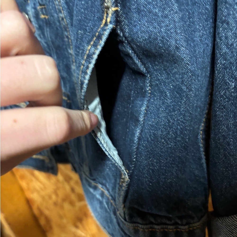 Old Navy Dark Blue Classic Trucker Style Jean Jacket - Picture 5 of 6